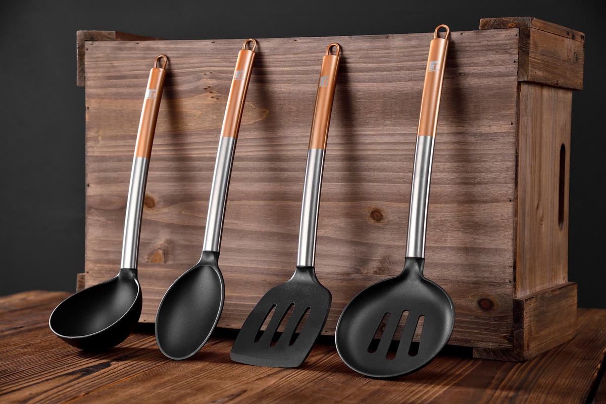 BERGNER Küchenhelferset Copper schwarz Edelstahl Copper - schwarz - BERGNER