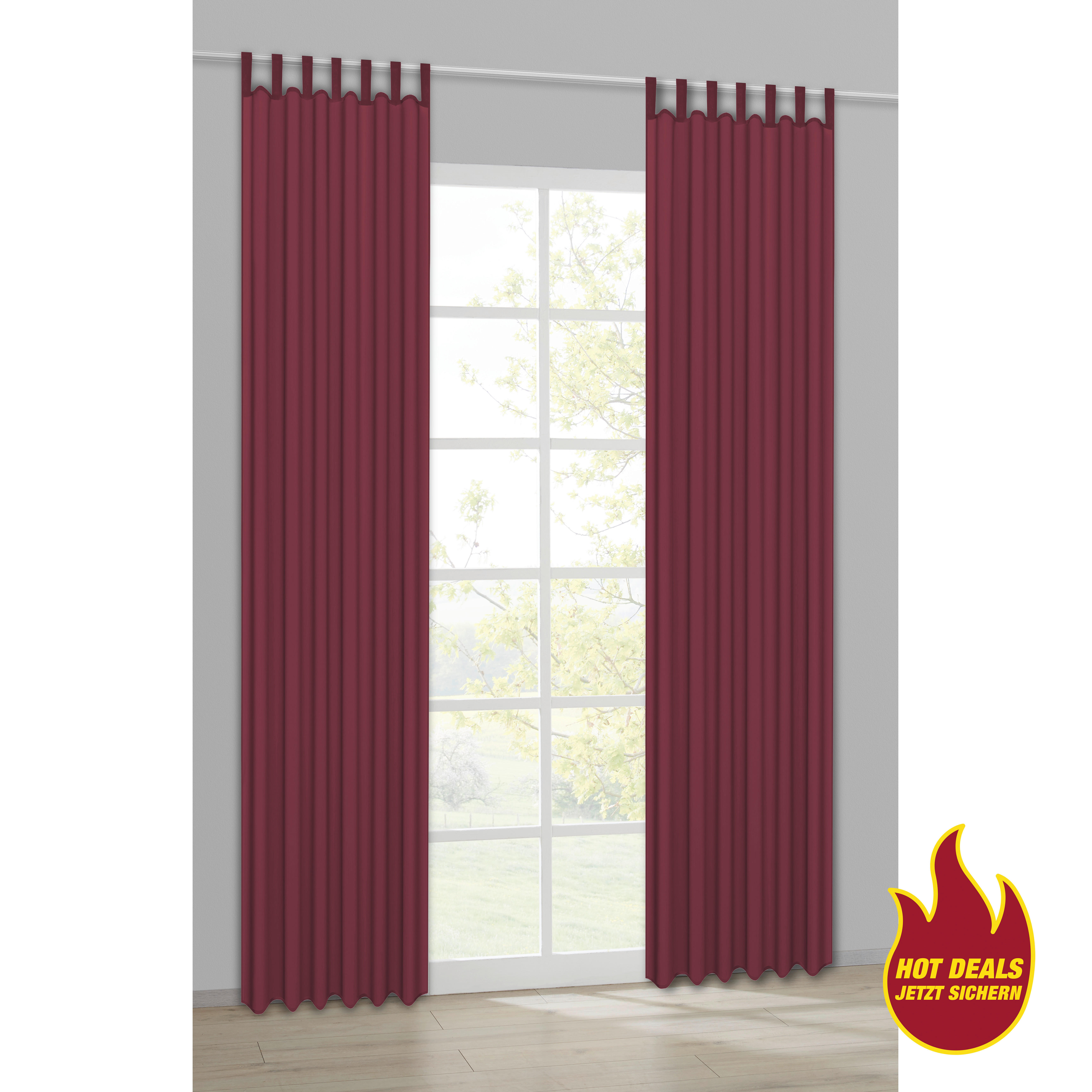 Schlaufenvorhang Look burgund B/L: ca. 140x235 cm Look - burgund (140,00/235,00cm) - Sensation