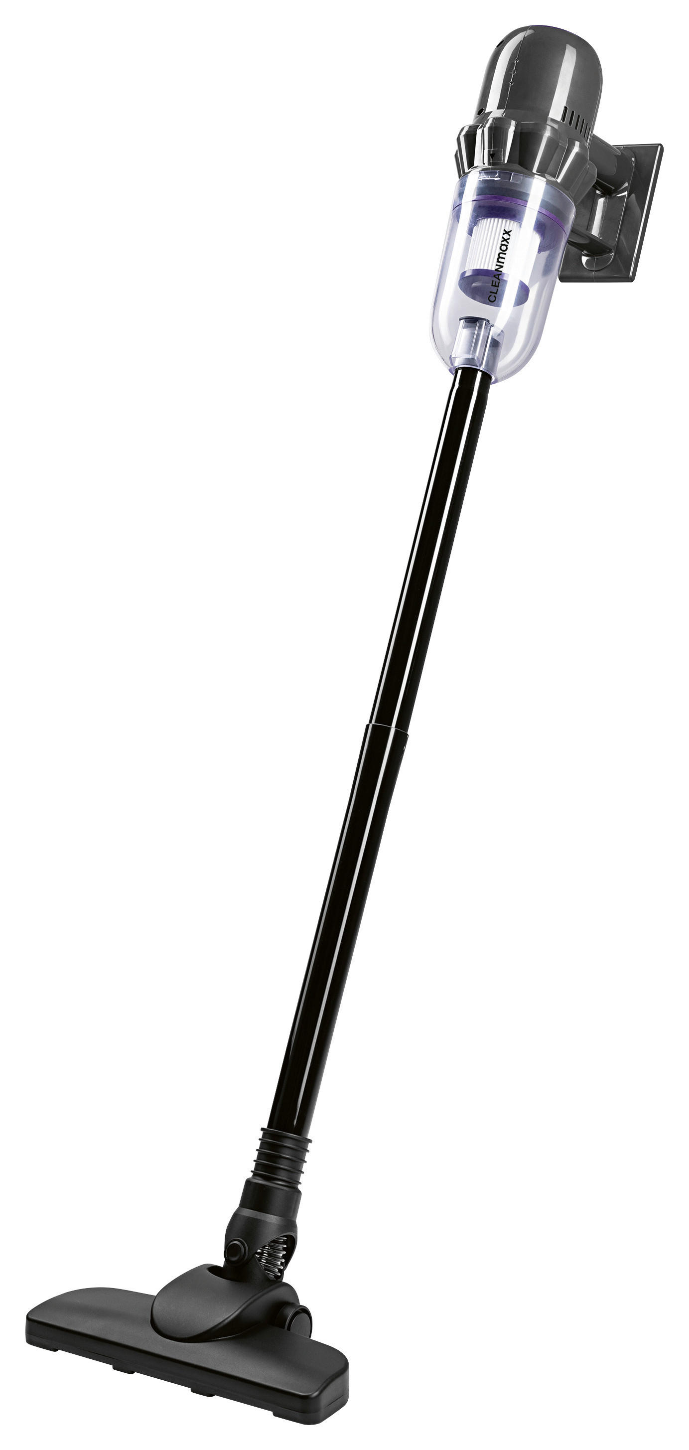 CLEANmaxx Akku-Hand-&-Bodenstaubsauger grau lila B/H/L: ca. 17,5x24,5x36 cm Akku-Hand-/u.Bodenstaubsauger - lila/grau (36,00/17,50/24,50cm) - CLEANmaxx