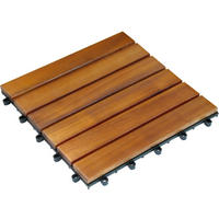Terrassenfliese Akazie, 9 Stück im Paket braun B/L: ca. 30x30 cm Akazie, 9 Stück im Paket - braun (30,00/30,00/2,40cm)