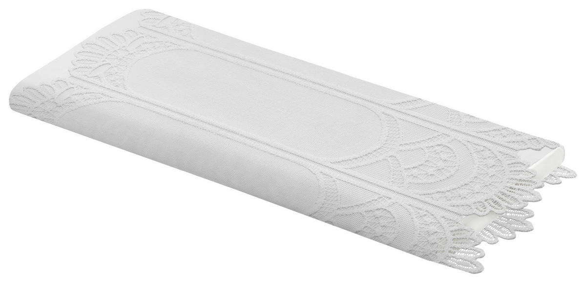 Scheibengardinen-Meterware Jengen weiß H: ca. 50 cm Jengen - weiß (50,00cm)