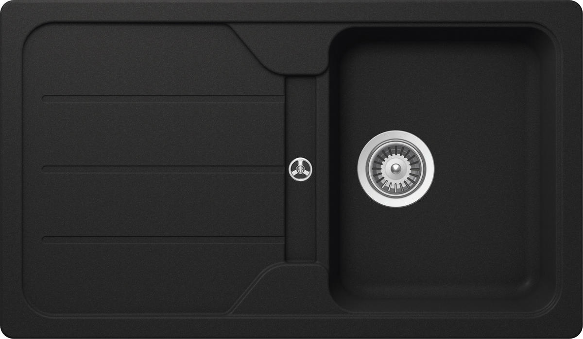 SCHOCK Einbauspüle Formhaus Onyxgrau Cristalite B/H/T: ca. 86x29,8x50 cm Formhaus - Onyxgrau (86,00/29,80/50,00cm) - SCHOCK