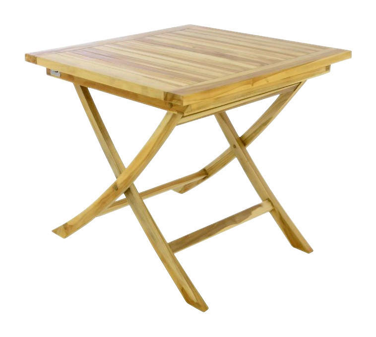 VCM Balkontisch braun Teakholz B/H/T: ca. 80x75x80 cm Balkontisch - braun (80,00/75,00/80,00cm) - VCM