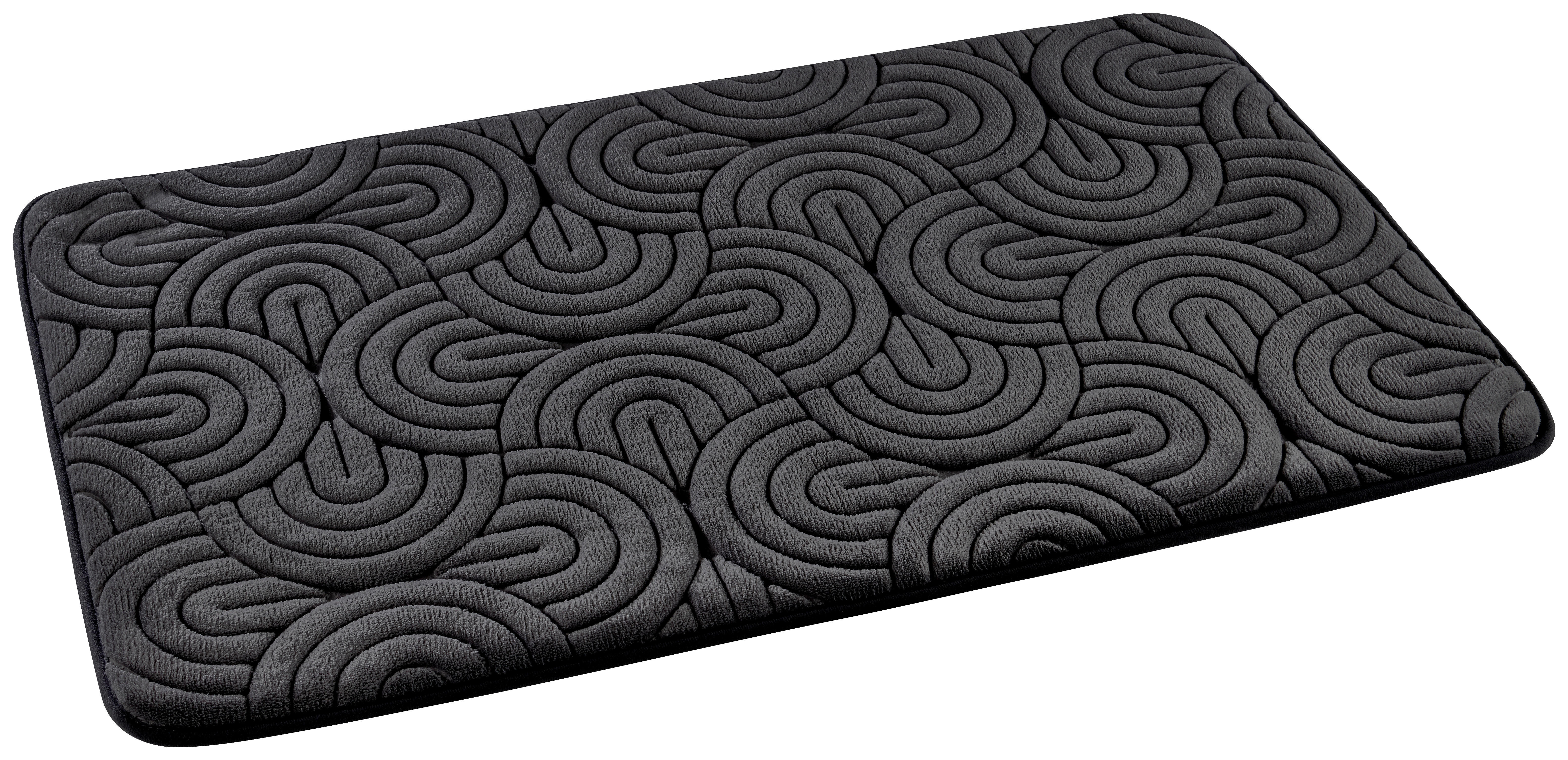 POCOline Badematte Wabe Wabe - schwarz (50,00/80,00cm) - POCOline