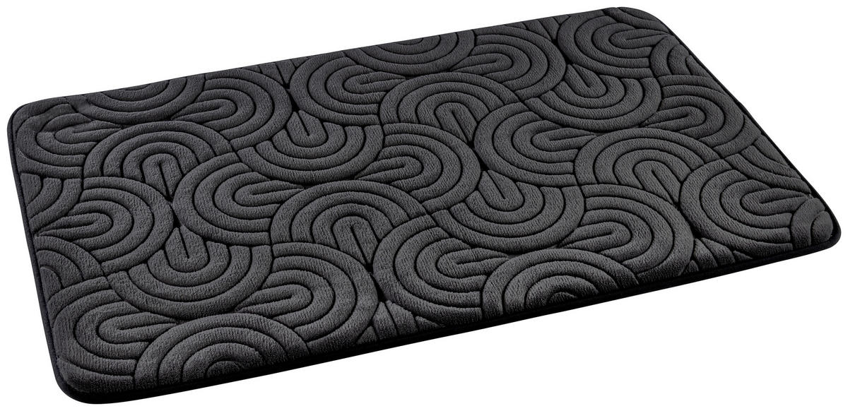 Badematte Wabe Wabe - schwarz (50,00/80,00cm) - POCOline
