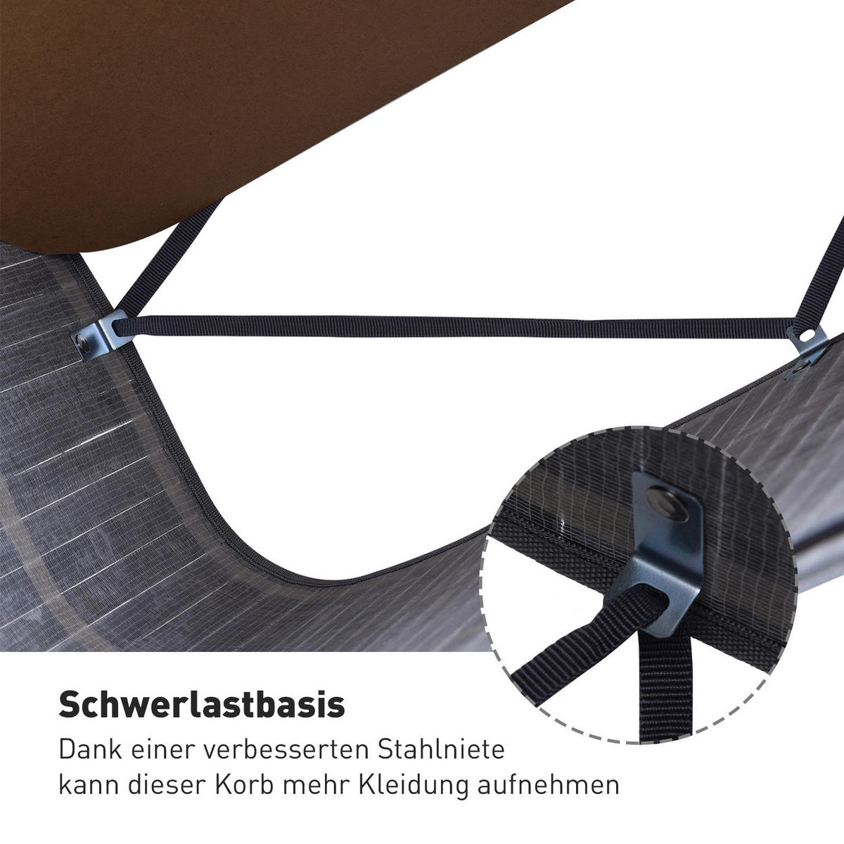 Wäschekorb mit 2 Tragegriffen grau Bambus Kunststoff B/H/L: ca. 32x63x52 cm Wäschekorb 850-020GY - grau (52,00/32,00/63,00cm) - HOMCOM