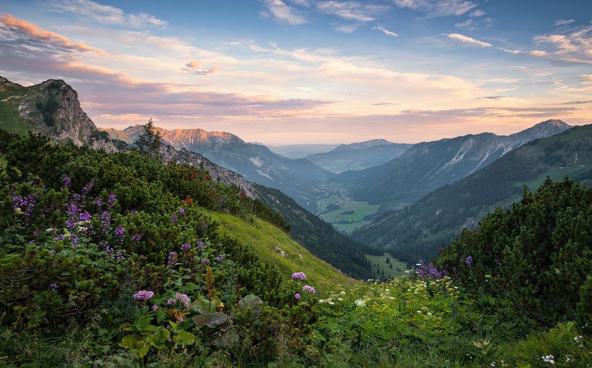 Komar Fototapete Naturpark Allgäuer Hochalpen B/L: ca. 450x280 cm Naturpark Allgäuer Hochalpen - (450,00/280,00cm) - Komar