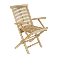 VCM Gartenstuhl 4er Set braun Teakholz B/H/T: ca. 57x89x62 cm 4er Set - braun (57,00/89,00/62,00cm) - VCM