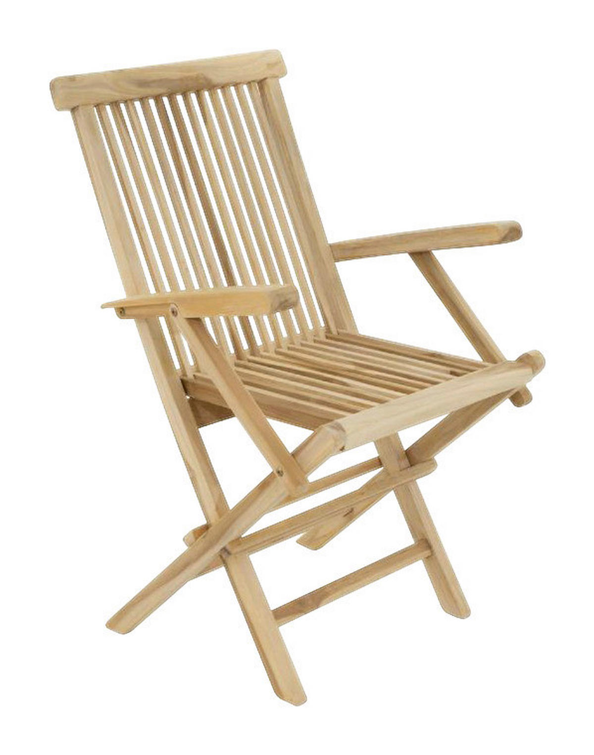 VCM Gartenstuhl 4er Set braun Teakholz B/H/T: ca. 57x89x62 cm 4er Set - braun (57,00/89,00/62,00cm) - VCM
