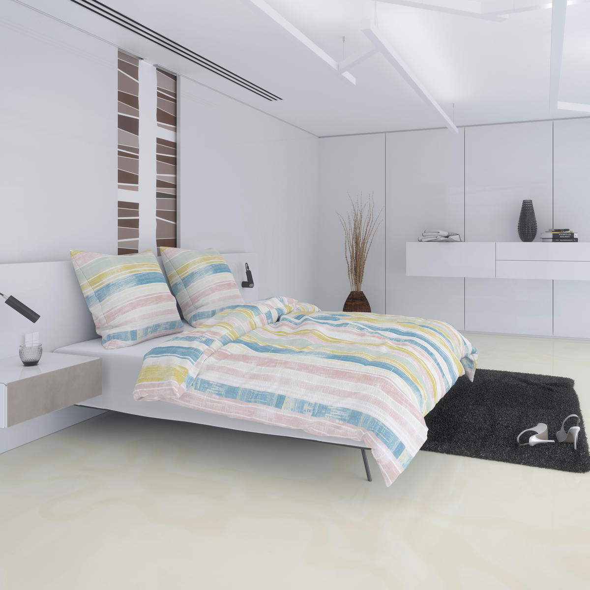 Baumwoll Bettwäsche Seersucker Bettwäsche_Seersucker Streifen bunt - Multi (135,00/200,00cm) - CASTELL