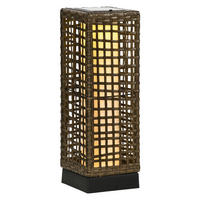 Solarleuchte sand Polyrattan Edelstahl Polypropylen B/H/L: ca. 15,5x15,5x46 cm Solarleuchte - sand (46,00/15,50/15,50cm) - Outsunny