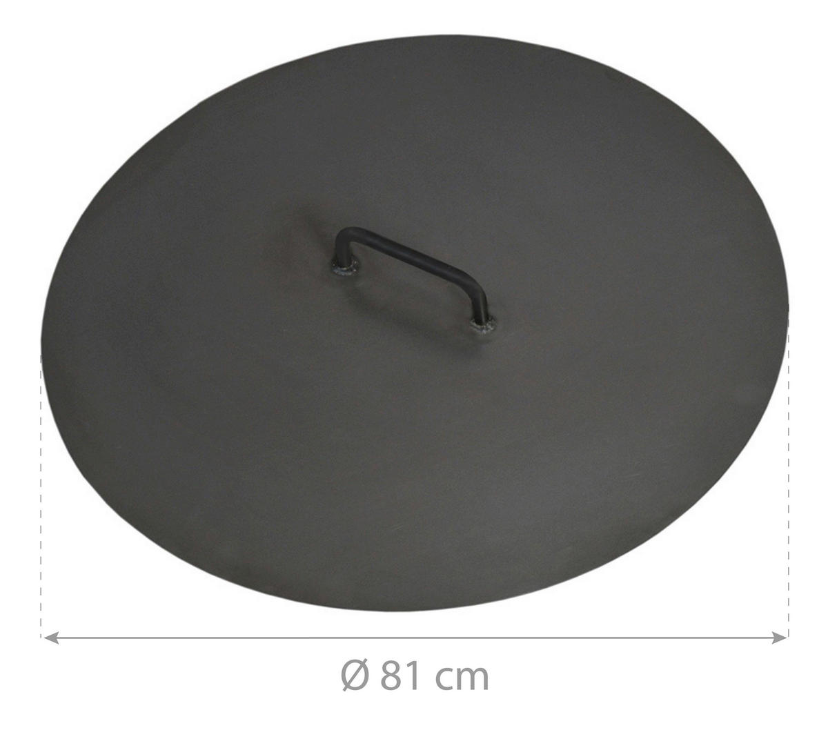 CookKing Deckel für Feuerschale 80 schwarz Stahl B/T: ca. 80,5x80,5 cm 80 - schwarz (80,50/80,50cm) - CookKing