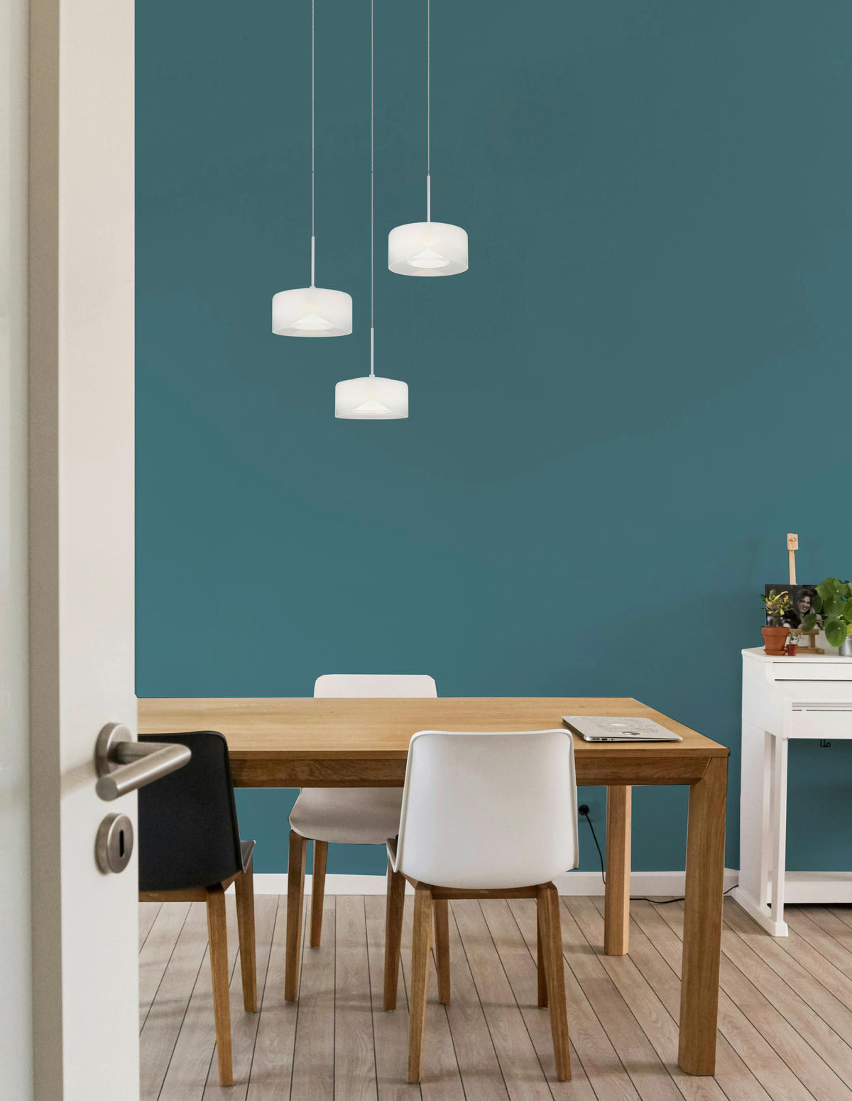 GLOBO Pendelleuchte BELINDA - weiß/Opal (40,00/150,00cm) - GLOBO