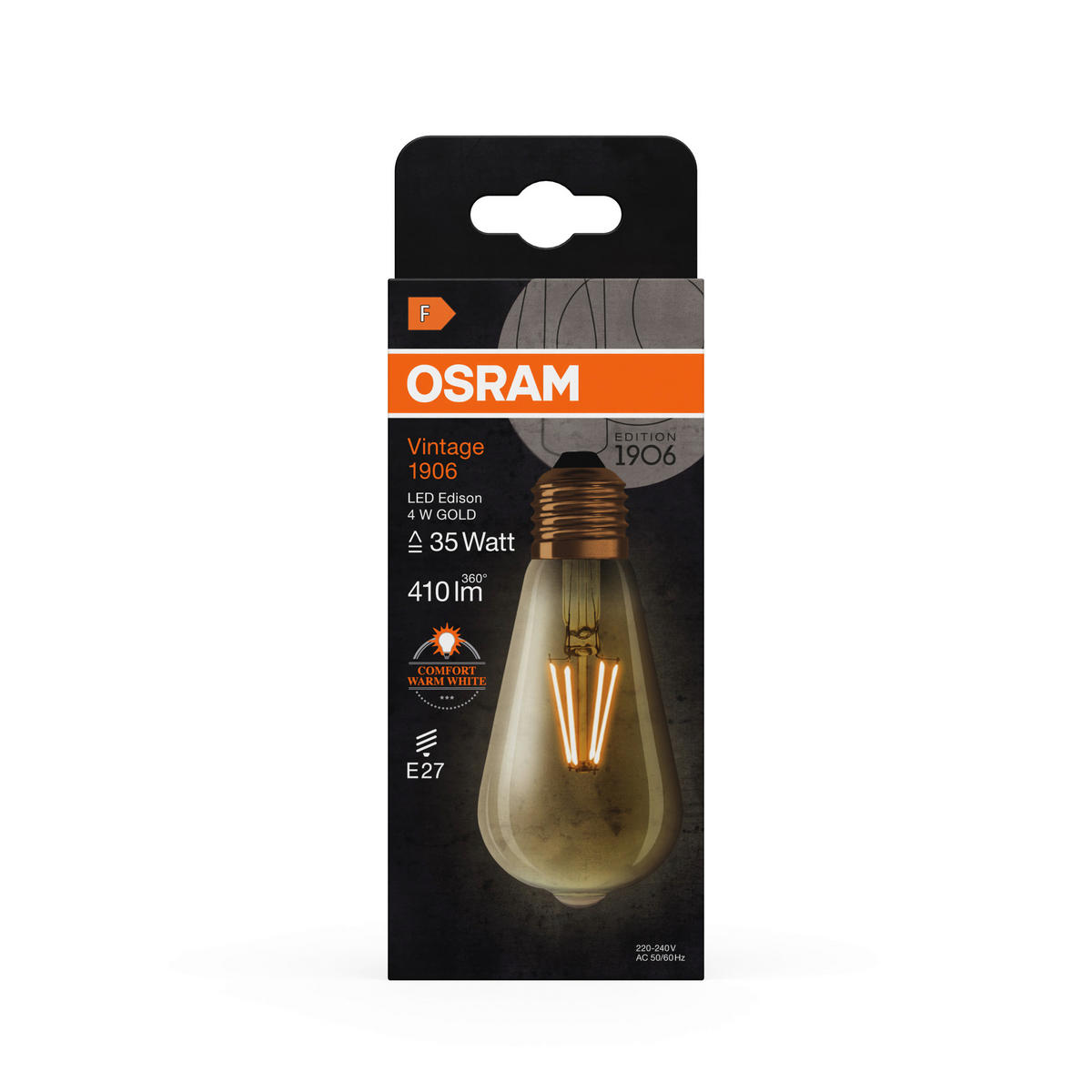 Leuchtmittel AC32351 E27 LED-Edisonlampe_E27 - gold (6,40cm)