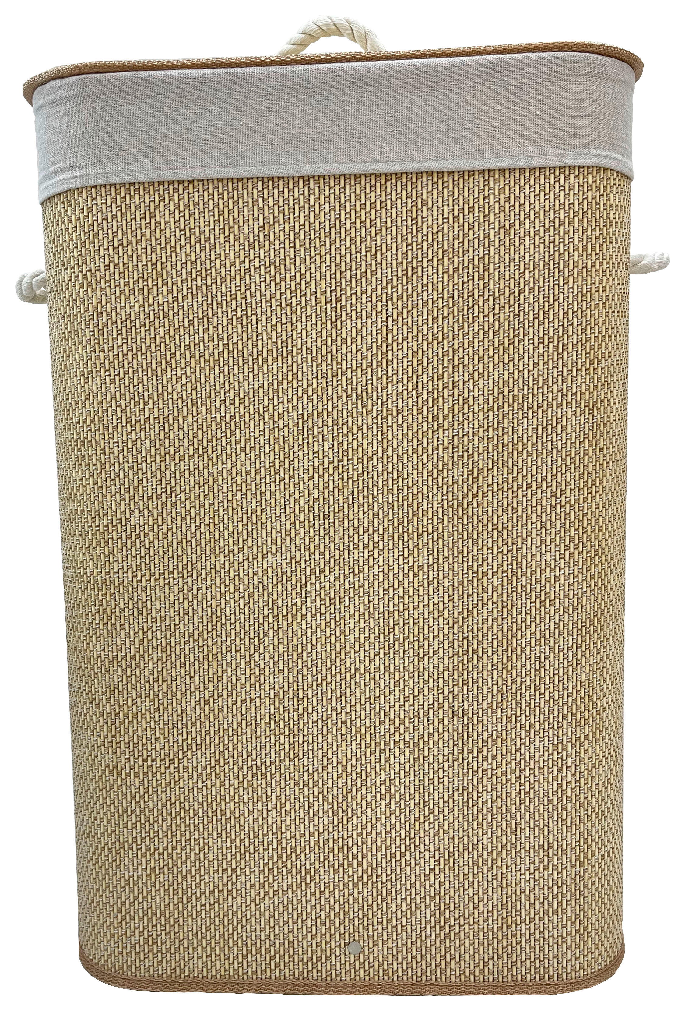 Wäschekorb natur Bambus B/H/T: ca. 40x60x30 cm Faltbarer_Wäschekorb - natur (40,00/60,00/30,00cm)
