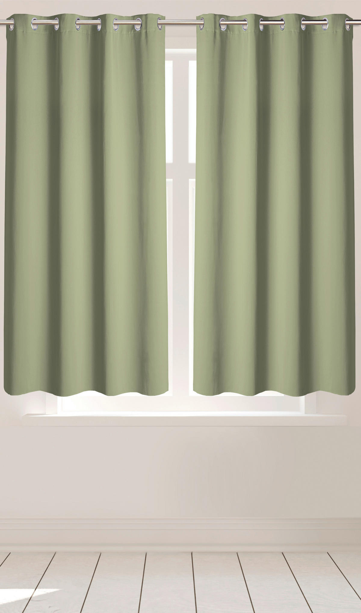Ösenvorhang Verona grün B/L: ca. 140x175 cm Verona - grün (140,00/175,00cm)