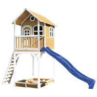 AXI Spielhaus Romy braun B/H/L: ca. 420x320x191 cm Romy - braun/blau (191,00/420,00/320,00cm) - AXI