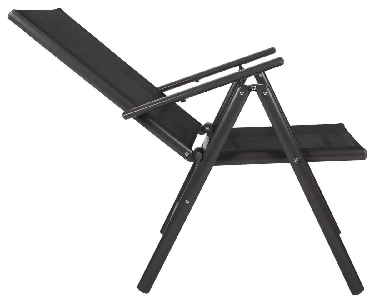 VCM Klappsessel-Set Sonlas anthrazit Textilene B/H/T: ca. 56x105x64 cm Sonlas - anthrazit (56,00/105,00/64,00cm) - VCM