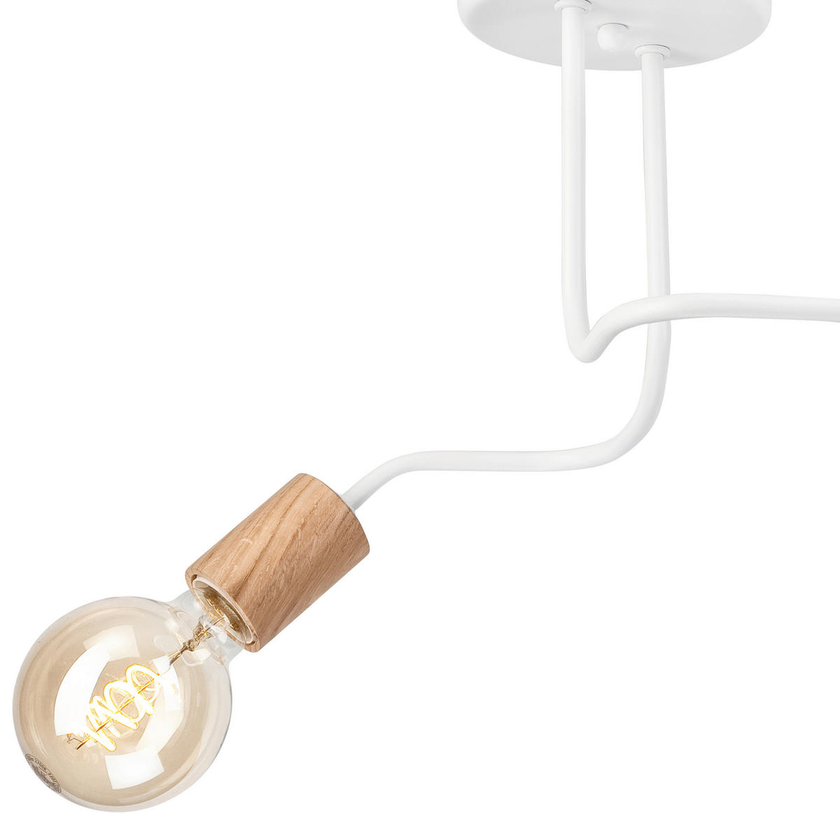 Lamkur Deckenleuchte braun Stahl Glas B/H/L: ca. 45x26x45 cm E27 2 Brennstellen CONOR - braun (45,00/45,00/26,00cm) - Lamkur