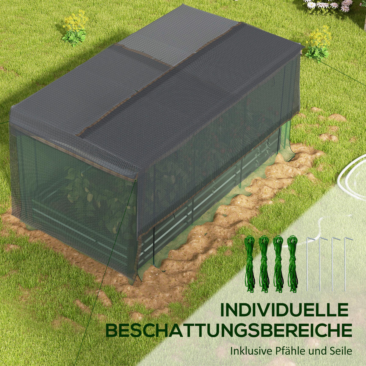 Outsunny Hochbeet dunkelgrau Edelstahl B/H/L: ca. 110x230x110 cm Hochbeet - dunkelgrau (110,00/110,00/230,00cm) - Outsunny