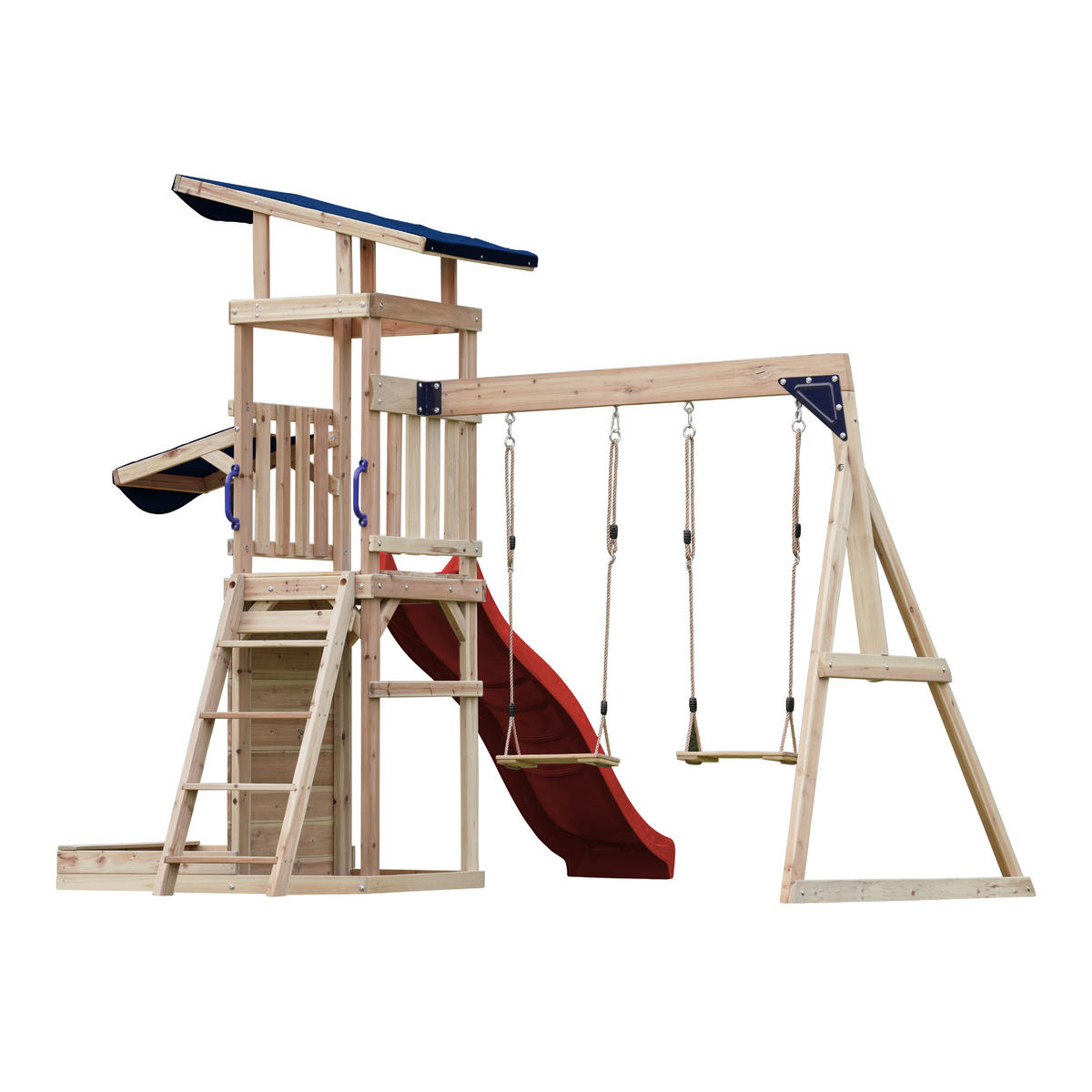 AXI Spielturm Malik rot B/H/L: ca. 345x270x336 cm Malik - braun/rot (336,00/345,00/270,00cm) - AXI