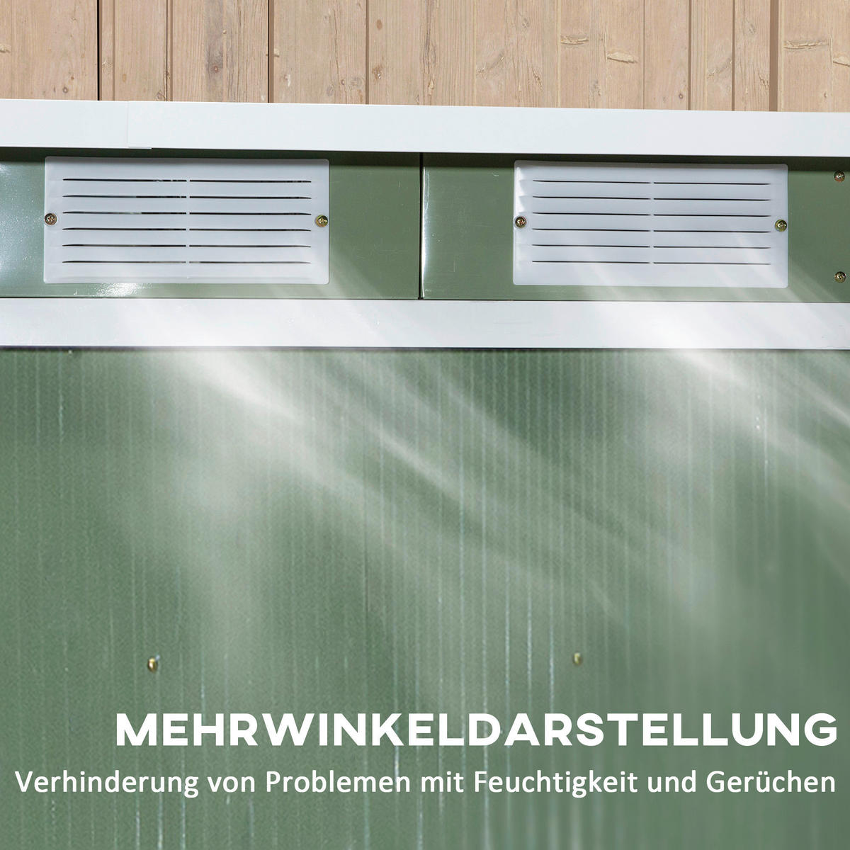Outsunny Gerätehaus grün B/H/L: ca. 130x173x213 cm Gerätehaus - grün (213,00/130,00/173,00cm) - Outsunny