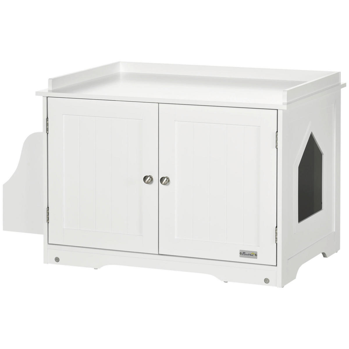 PawHut Katzen-Zubehör weiß Polypropylen B/H/L: ca. 48x86x52 cm Katzenklo - weiß (52,00/48,00/86,00cm) - PawHut