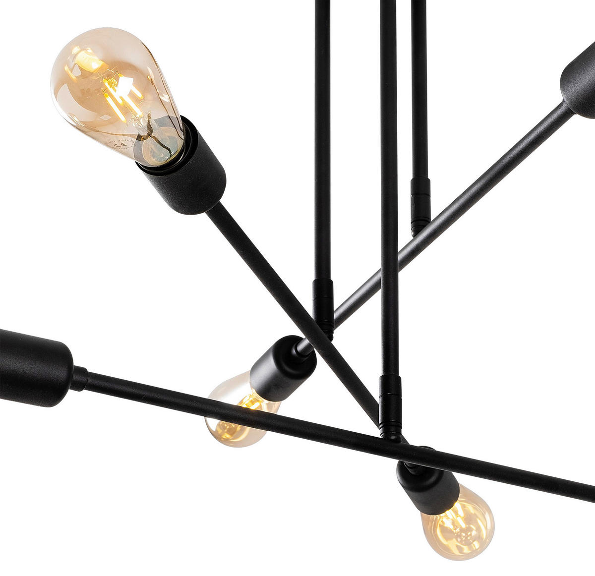 Opviq Deckenleuchte Flower schwarz Eisen B/H/T/L/D: ca. 75x50x75x75x75 cm E27 6 Brennstellen Flower - schwarz (75,00/75,00/50,00cm) - Opviq