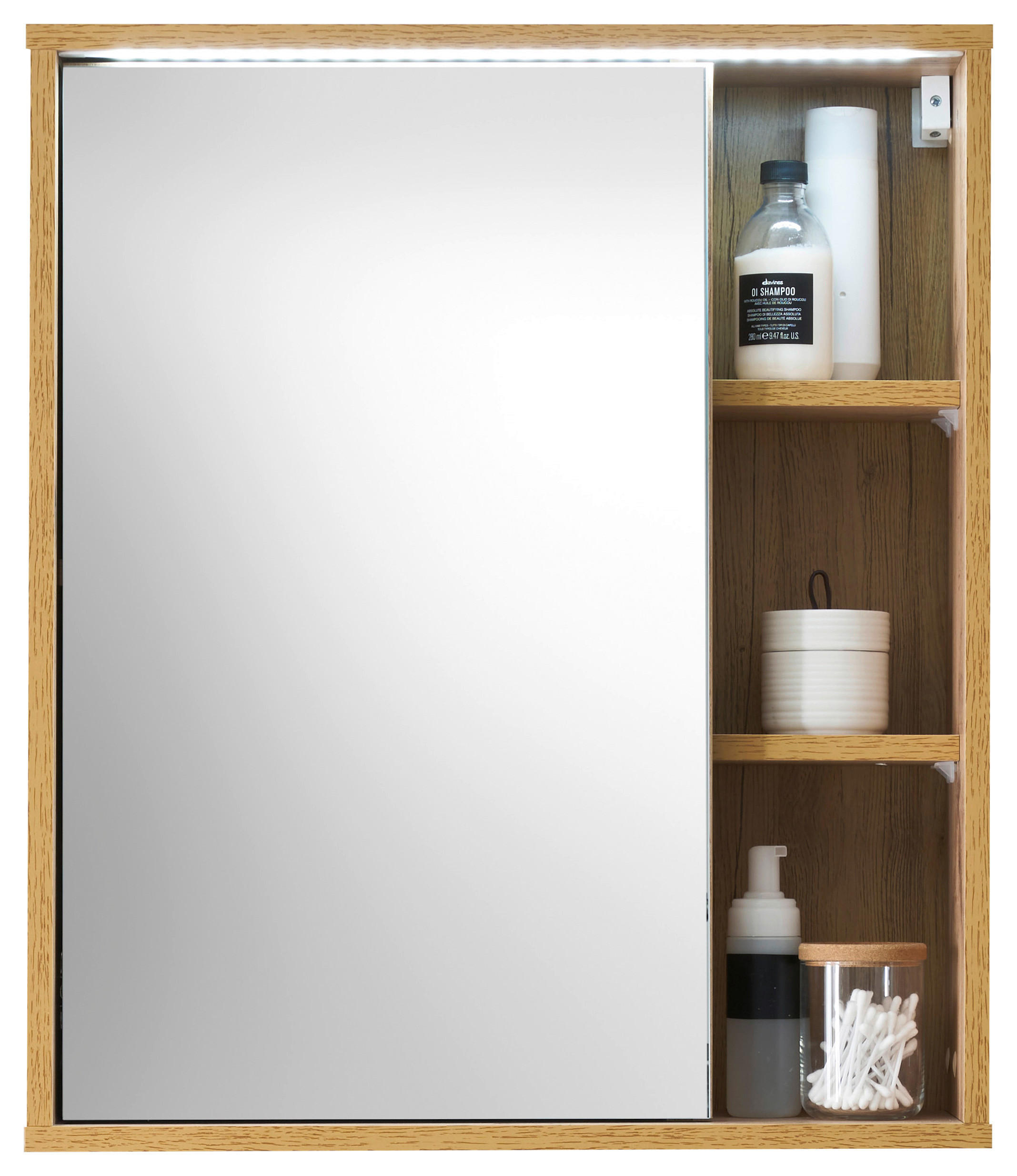 Spiegelschrank Greece Wildeiche Nachbildung B/H/T: ca. 60x70x20 cm Greece - (60,00/70,00/20,00cm)