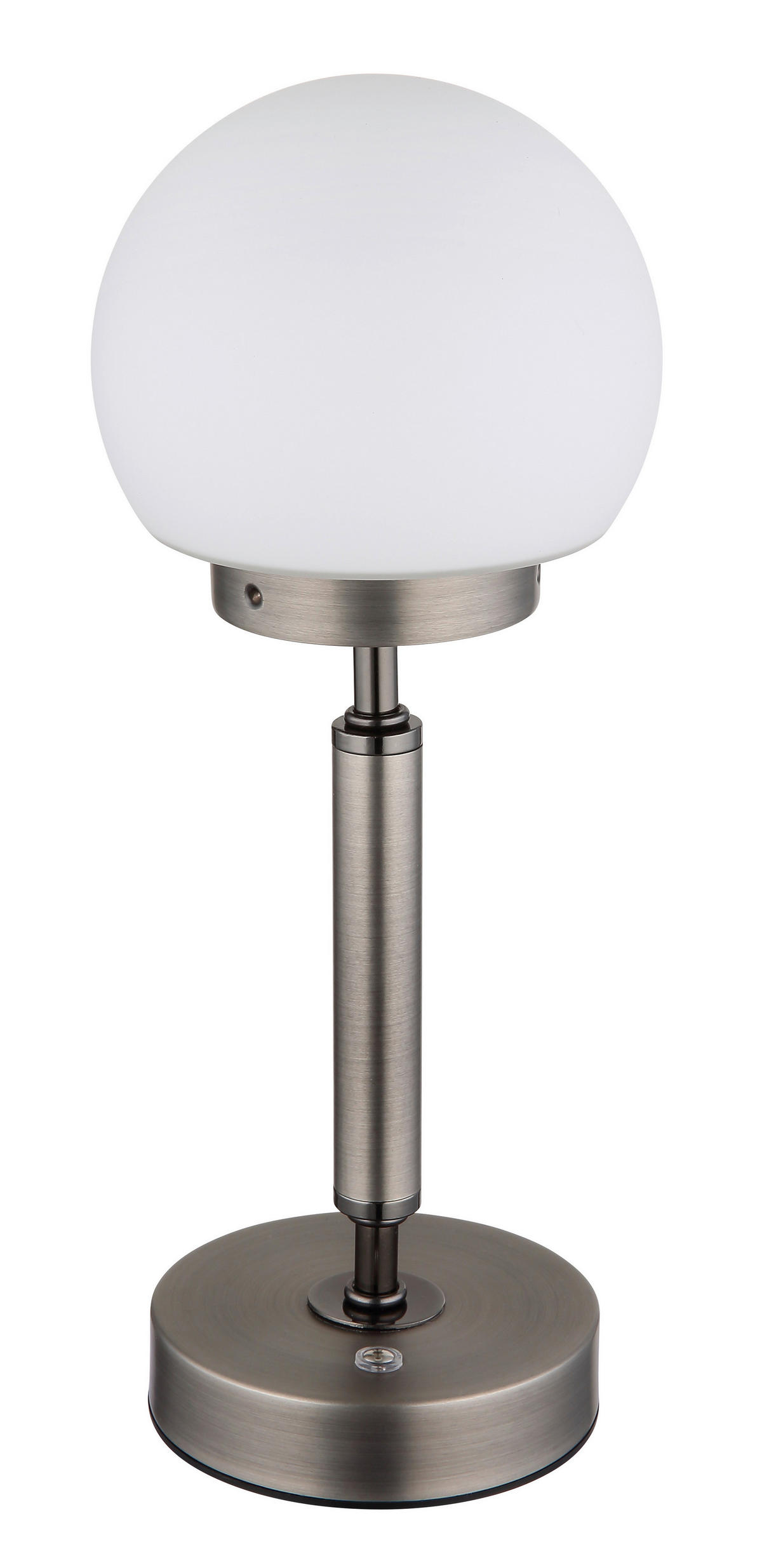 GLOBO LED-Tischleuchte Opal anthrazit Glas Metall Kunststoff H/D: ca. 28,5x11,5 cm 1 Brennstellen HAKU - Opal/anthrazit (11,50/28,50cm) - GLOBO