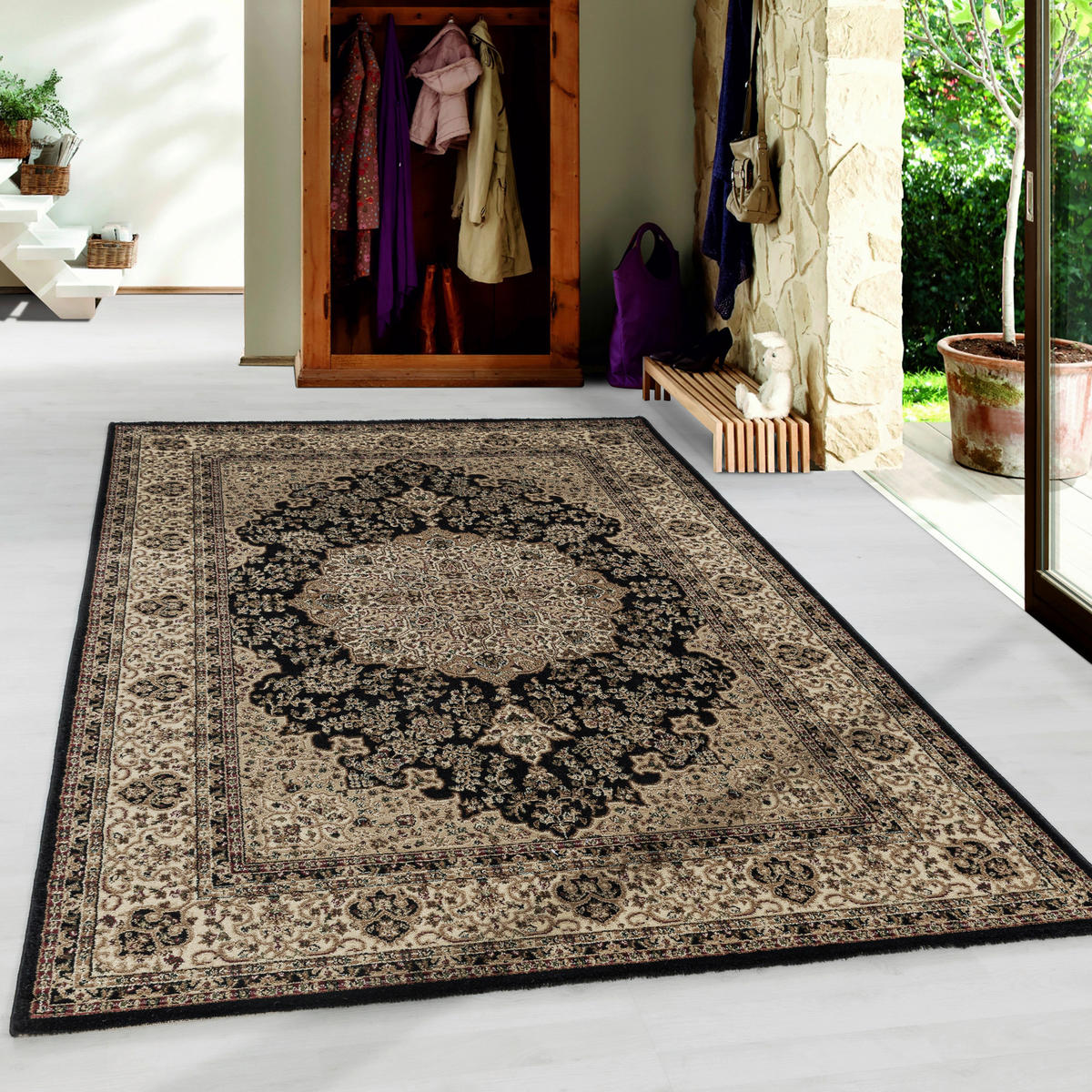 Ayyildiz Teppich KASHMIR schwarz B/L: ca. 120x170 cm KASHMIR - schwarz (120,00/170,00cm) - Ayyildiz