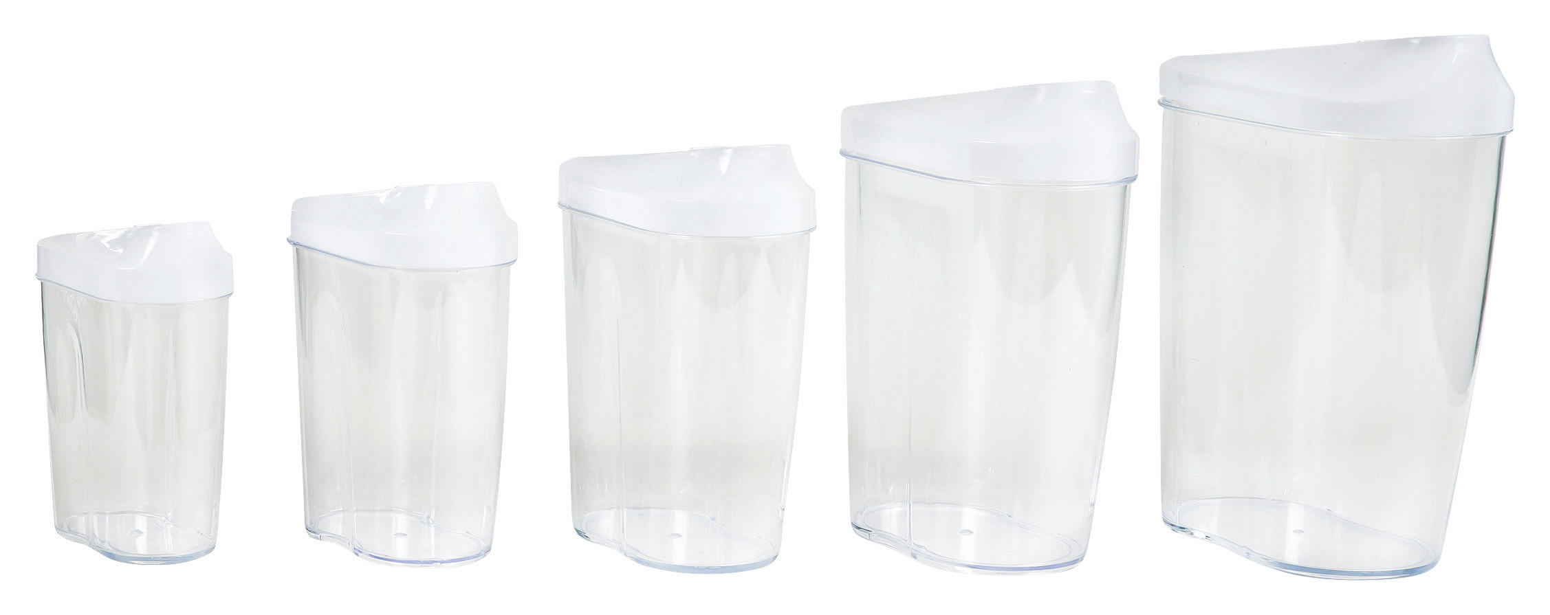 Schüttdosenset transparent Schüttdosenset_5tlg. - weiß/transparent