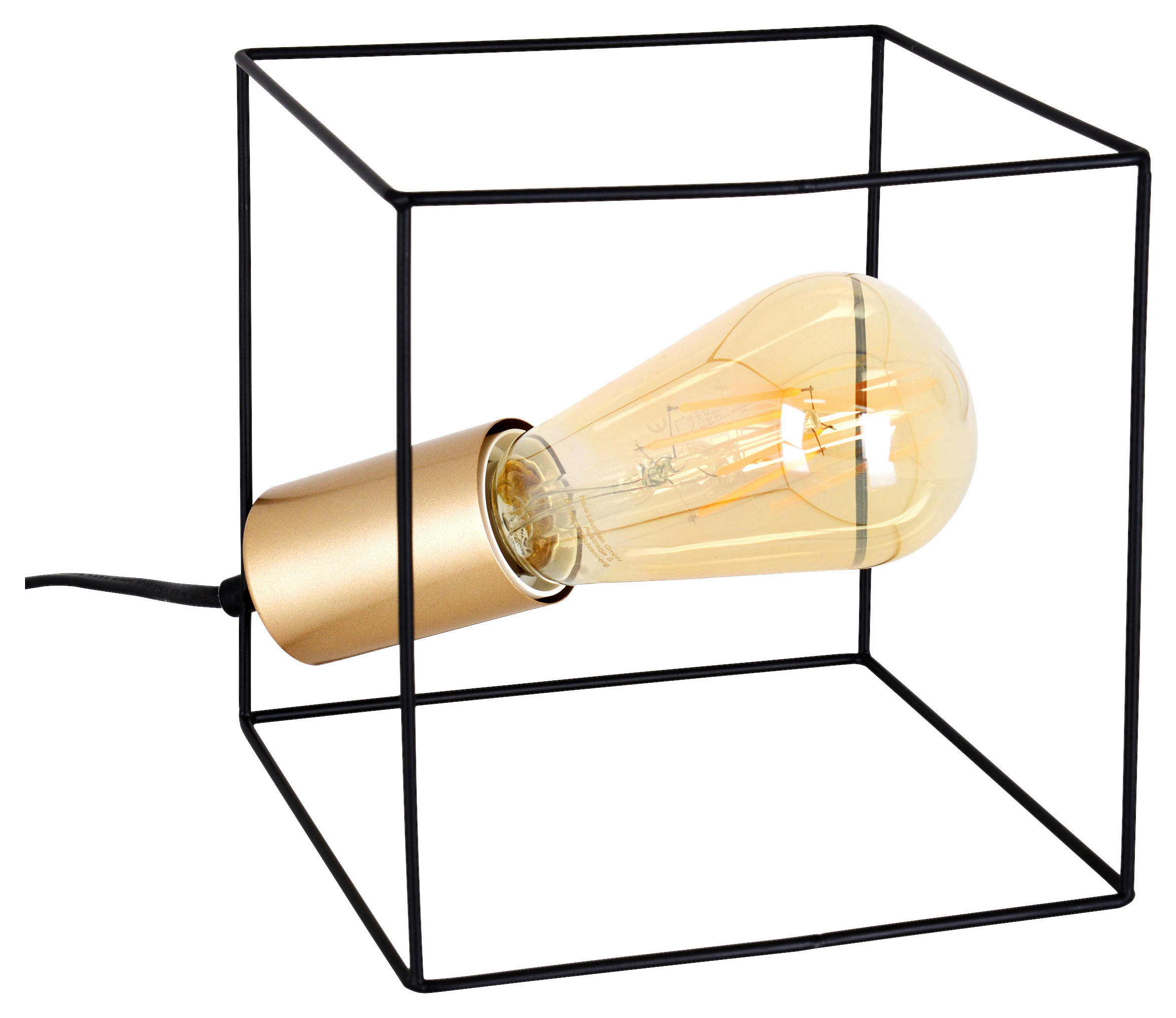 Näve Leuchten Tischleuchte 3176622 schwarz Kunststoff Metall B/H/T: ca. 16x16x16 cm E27 1 Brennstellen Canto - schwarz (16,00/16,00/16,00cm) - Näve Leuchten