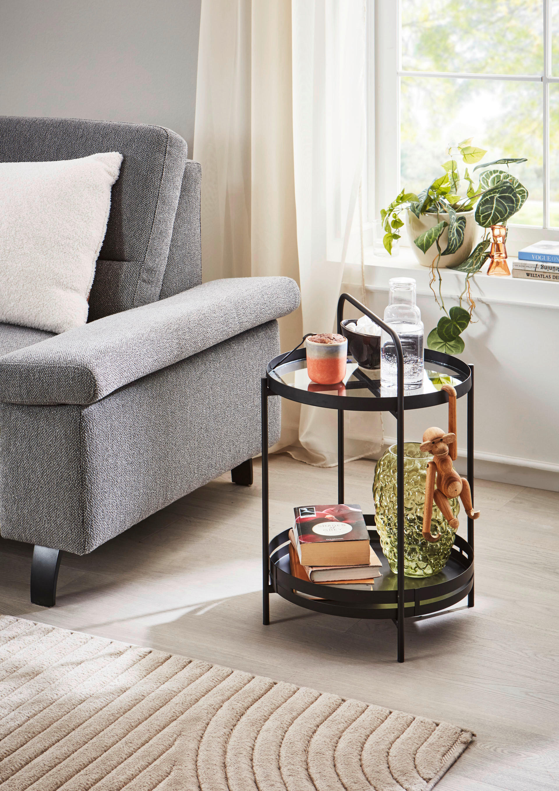 Thumbnail - xonox.home Couchtisch schwarz B/H/T: ca. 44x62x44 cm