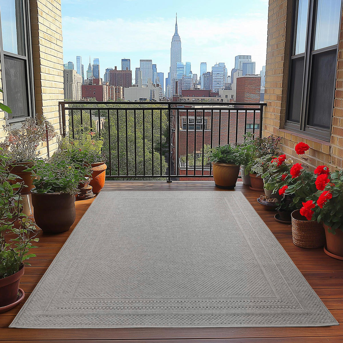 Ayyildiz Outdoorteppich DESERT grau B/L: ca. 280x370 cm DESERT - grau (280,00/370,00cm) - Ayyildiz
