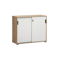 Schiebetürenschrank Emmik weiß matt Eiche Eiche weiß Nachbildung B/H/T: ca. 100,1x83,6x41 cm Emmik - Eiche/weiß (100,10/83,60/41,00cm) - Möbelpartner