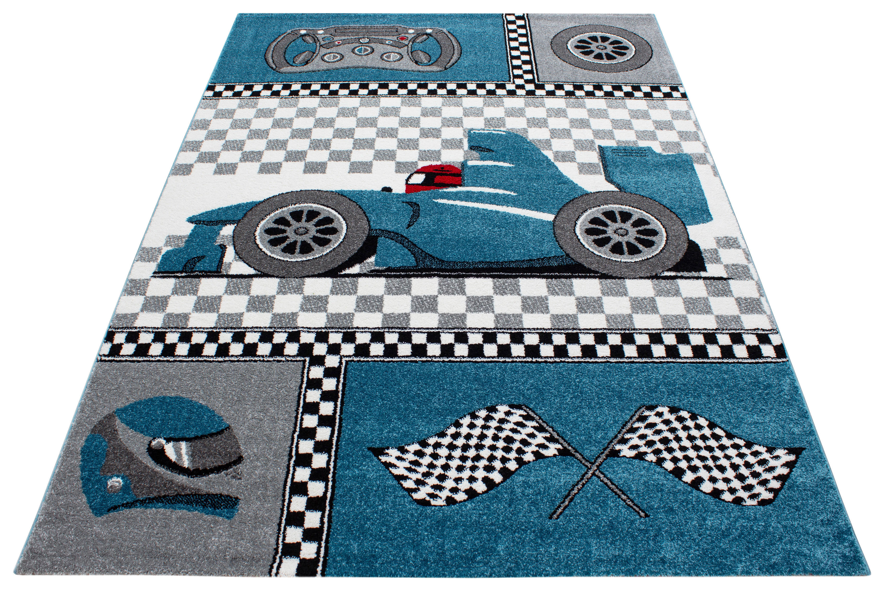 Ayyildiz Teppich KIDS blau B/L: ca. 120x170 cm KIDS - blau (120,00/170,00cm) - Ayyildiz