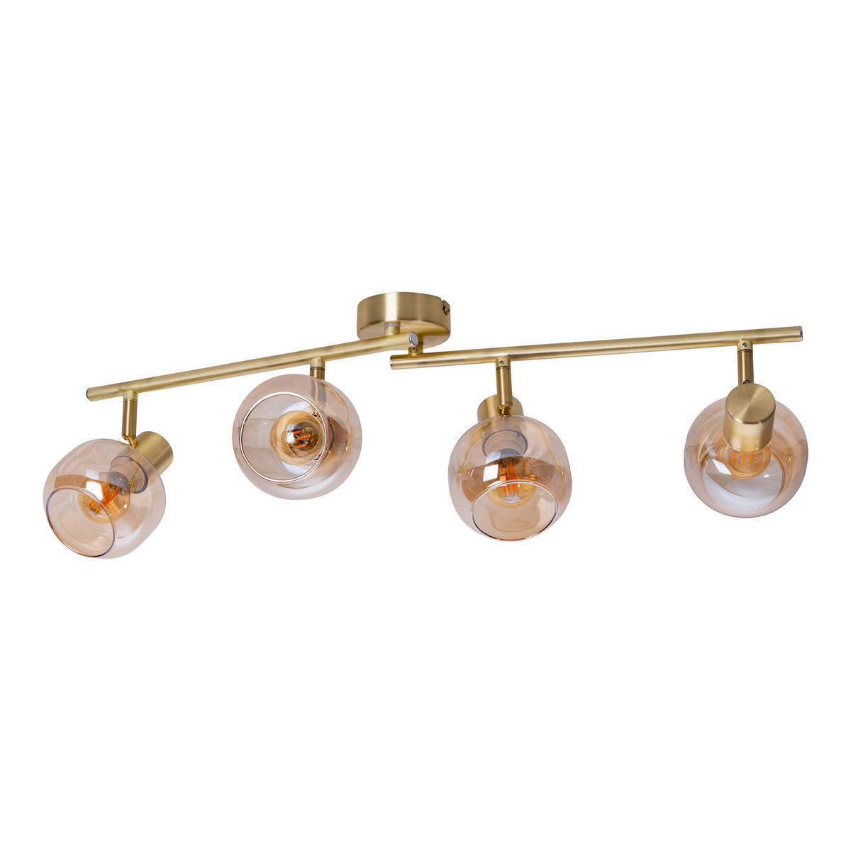 Näve Leuchten Spot gold Glas Metall B/H/T: ca. 80x20x10 cm E14 4 Brennstellen LIBBY - gold (80,00/20,00/10,00cm) - Näve Leuchten