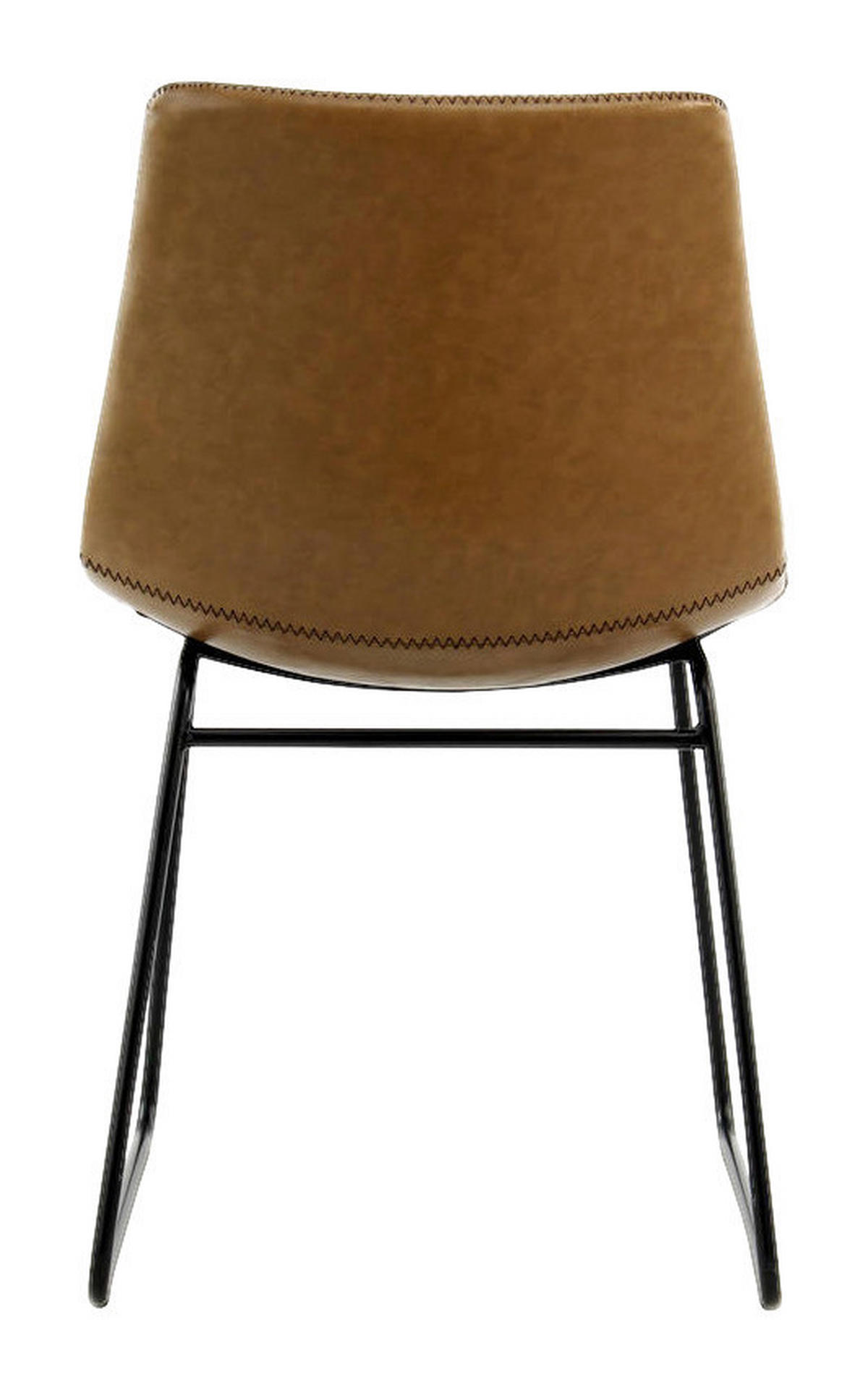 Stuhl Caila 100 2er hellbraun Kunstleder B/H/T: ca. 47,5x82x56 cm Caila 100 2er - schwarz/hellbraun (47,50/82,00/56,00cm) - 360 Living