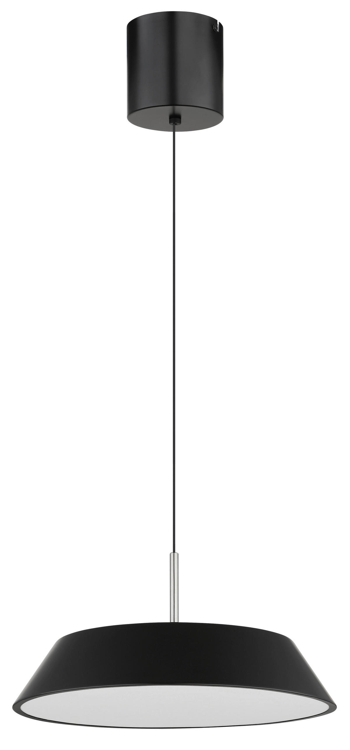 GLOBO LED-Hängeleuchte Opal mattschwarz Metall Kunststoff H/D: ca. 180x40 cm 1.0 Brennstellen SILENA - Opal/mattschwarz (40,00/180,00cm) - GLOBO