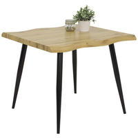 Esstisch Gabi Eiche Wildeiche Nachbildung B/H/T: ca. 90x76x90 cm Gabi - Eiche/schwarz (90,00/76,00/90,00cm)