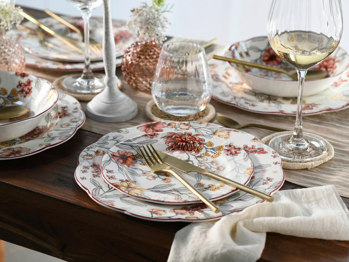 CreaTable Tafelservice Fiore bunt Steingut 12 tlg. Fiore - bunt - CreaTable