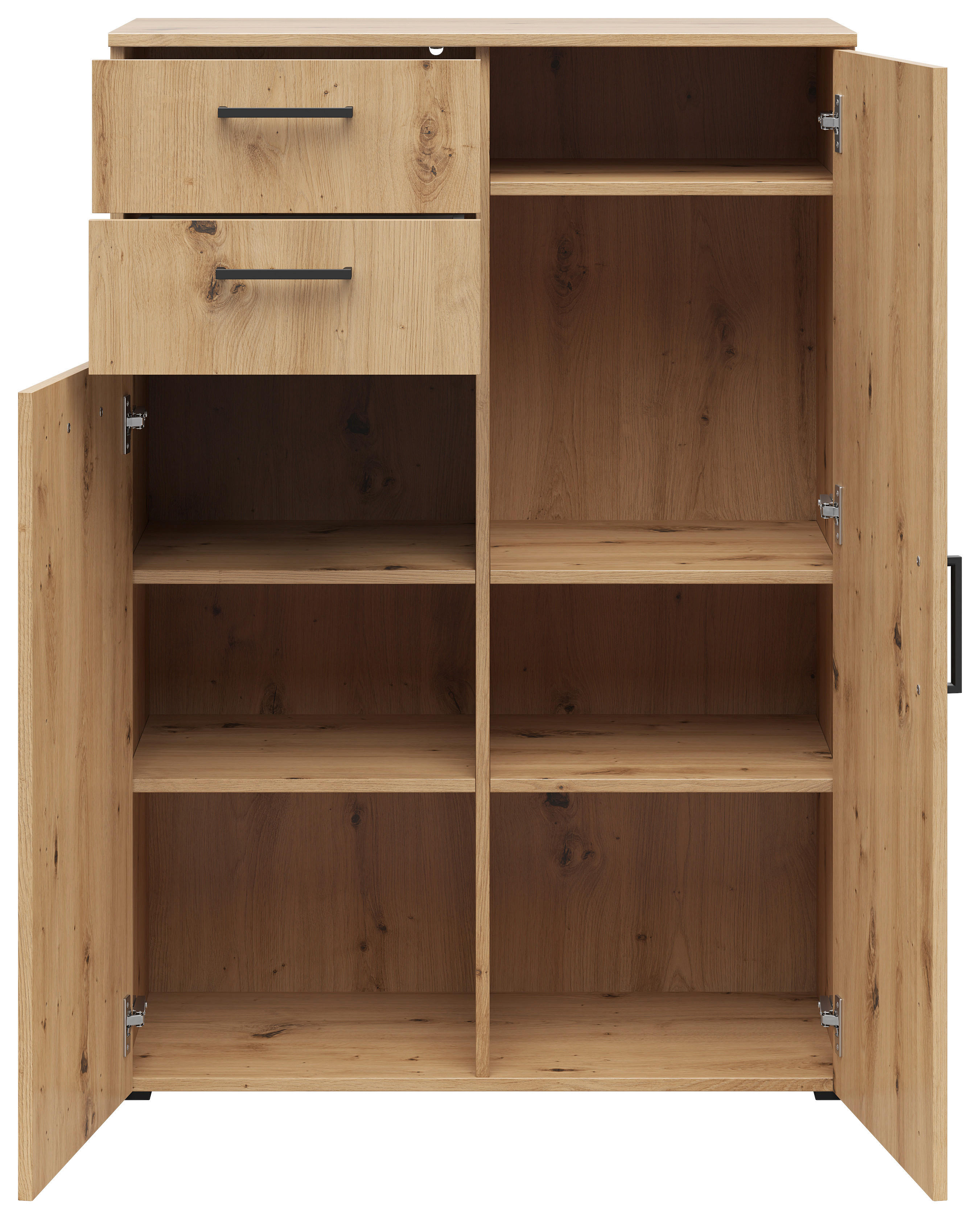 Kommode Multi-Stauraum Typ 32 Eiche Artisan Nachbildung B/H/T: ca. 80x115x40 cm Multi-Stauraum Typ 32 - Eiche (80,00/115,00/40,00cm)