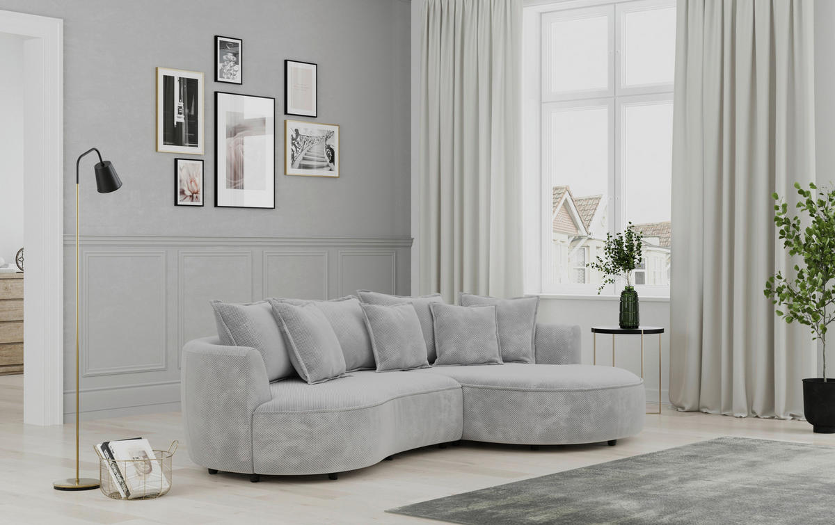 Polsterecke Levi stone Microfaser B/H/T: ca. 287x66x168 cm Levi - schwarz/stone (287,00/66,00/168,00cm)