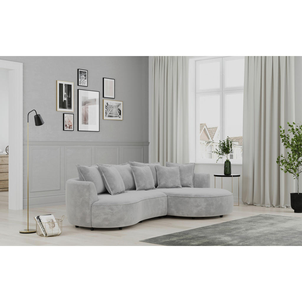 Thumbnail - Polsterecke Levi stone Microfaser B/H/T: ca. 287x66x168 cm