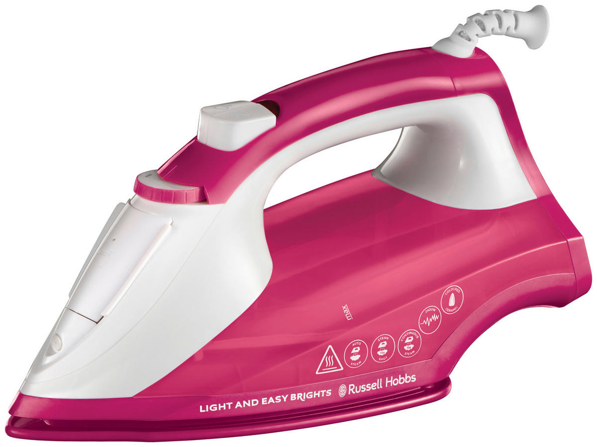 Russell Hobbs Dampfbügelautomat 26480-56 beere weiß Kunststoff B/H/L: ca. 11,7x15,9x29 cm Light & Easy Bright - beere/weiß (29,00/11,70/15,90cm) - Russell Hobbs