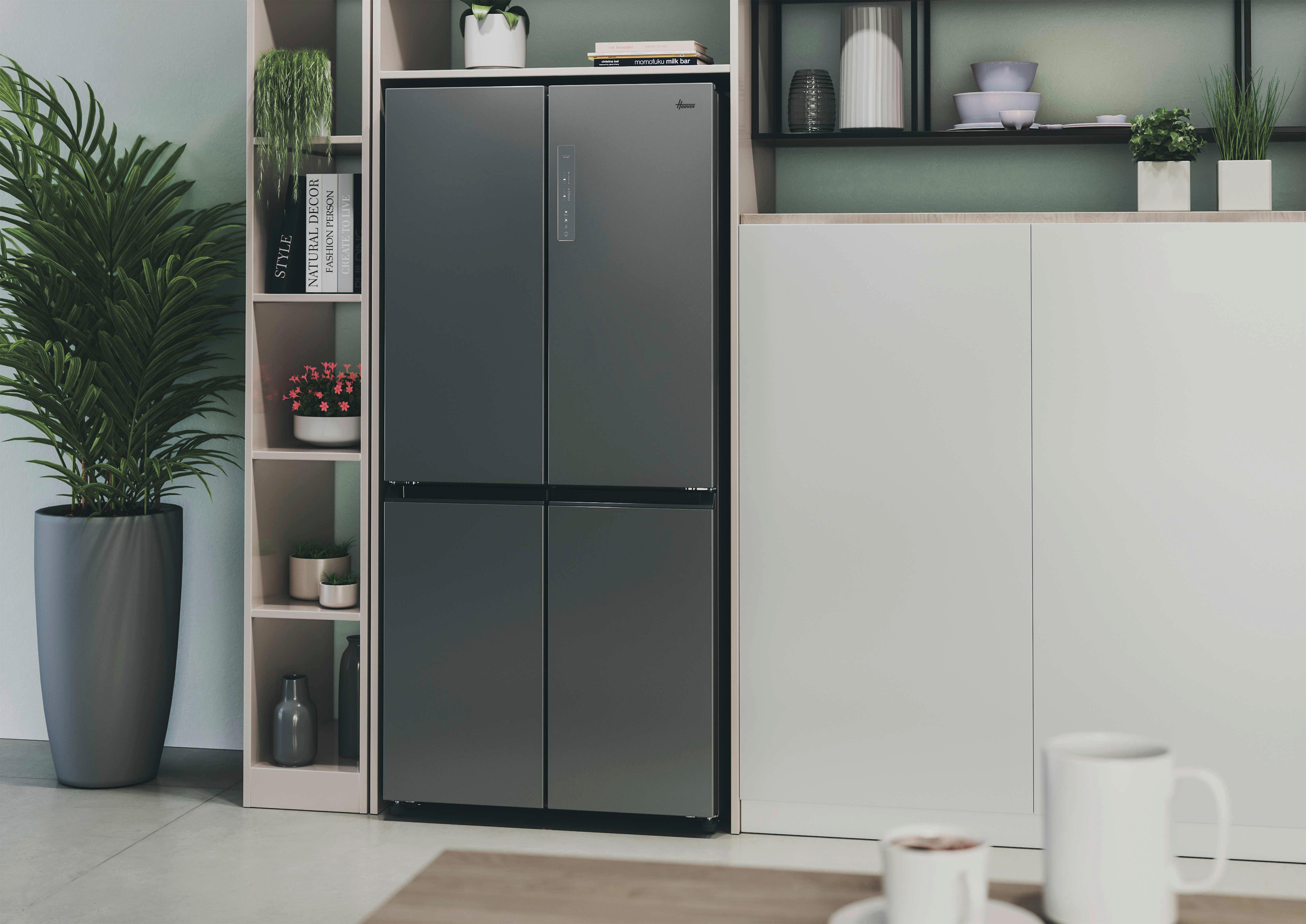 Hoover Cross-Door Kühl/Gefrierkombination HHCR3818ENPL Edelstahloptik B/H/T: ca. 83,3x181,5x65 cm Multi-Door HHCR3818ENPL - Edelstahloptik (83,30/181,50/65,00cm) - Hoover