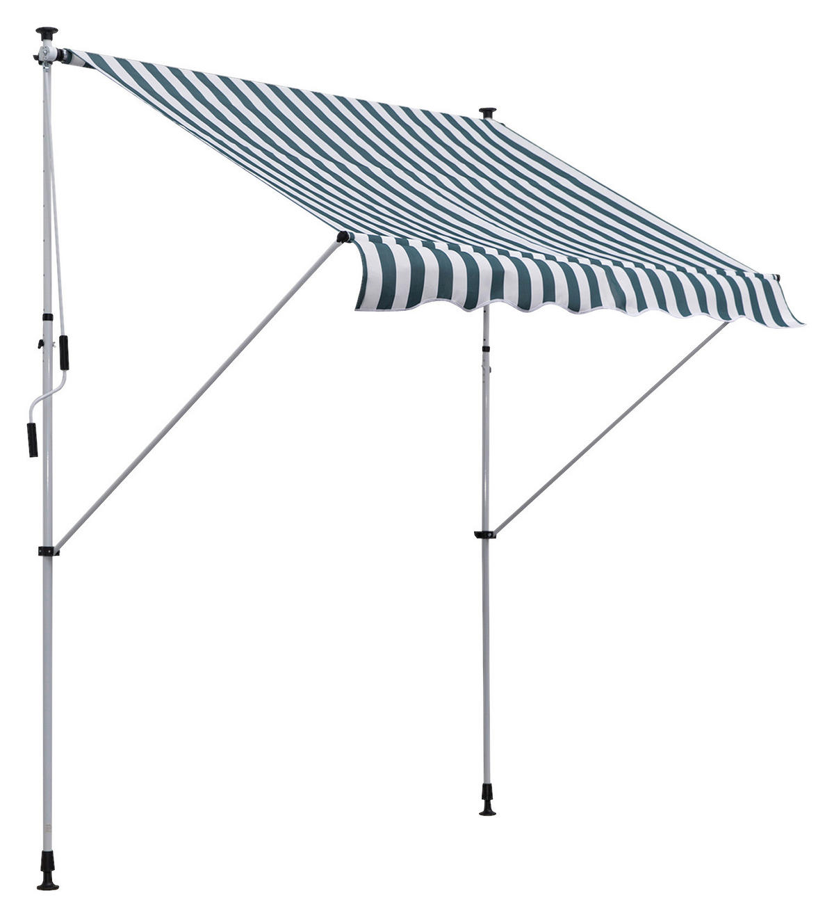 Klemm-Markise grün B/H/L: ca. 200x280x150 cm Klemmmarkise - weiß/grün (150,00/200,00/280,00cm) - Outsunny