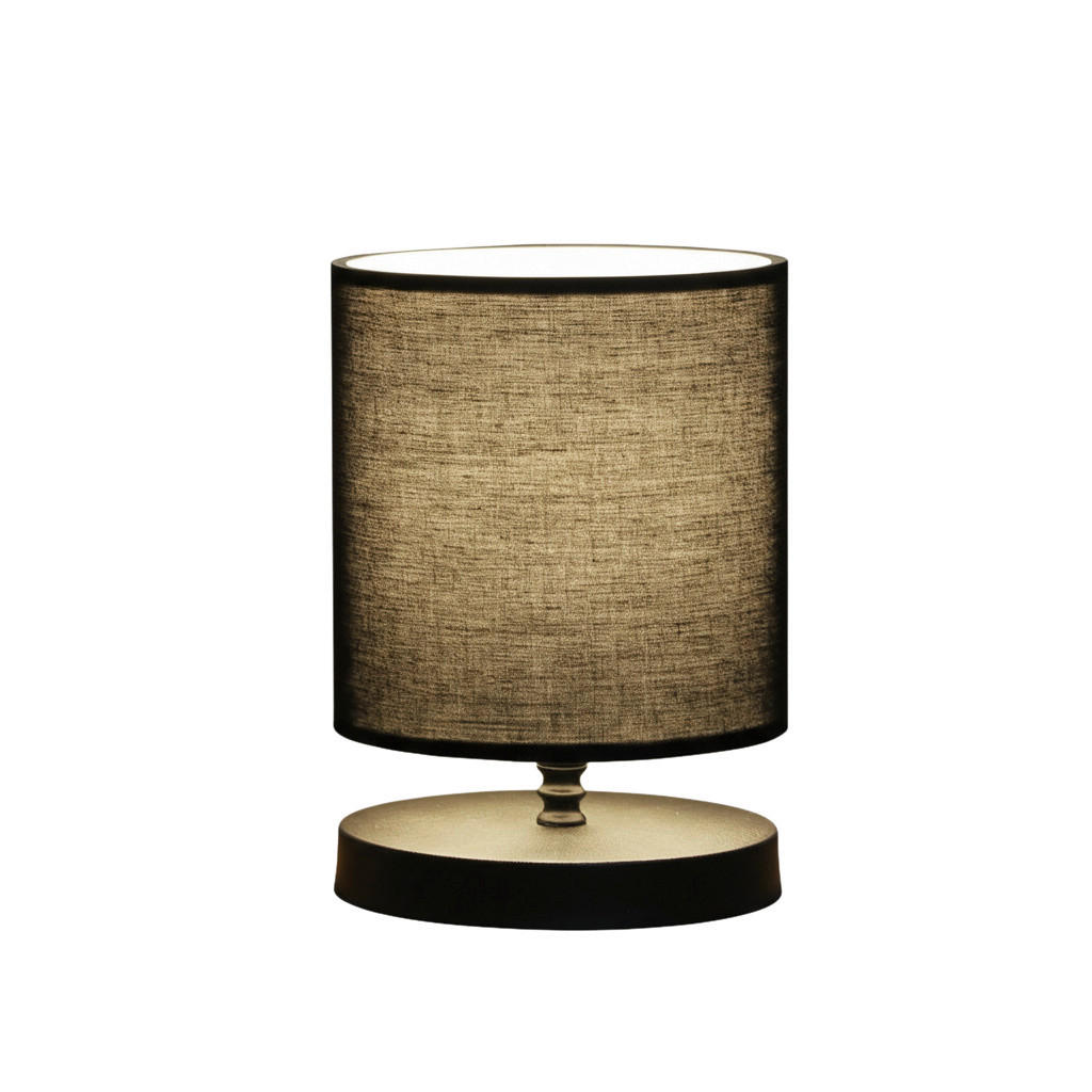 Opviq Tischleuchte schwarz Stoff B/H/L: ca. 15x22x15 cm E14 1 Brennstellen AYD - schwarz (15,00/15,00/22,00cm) - Opviq