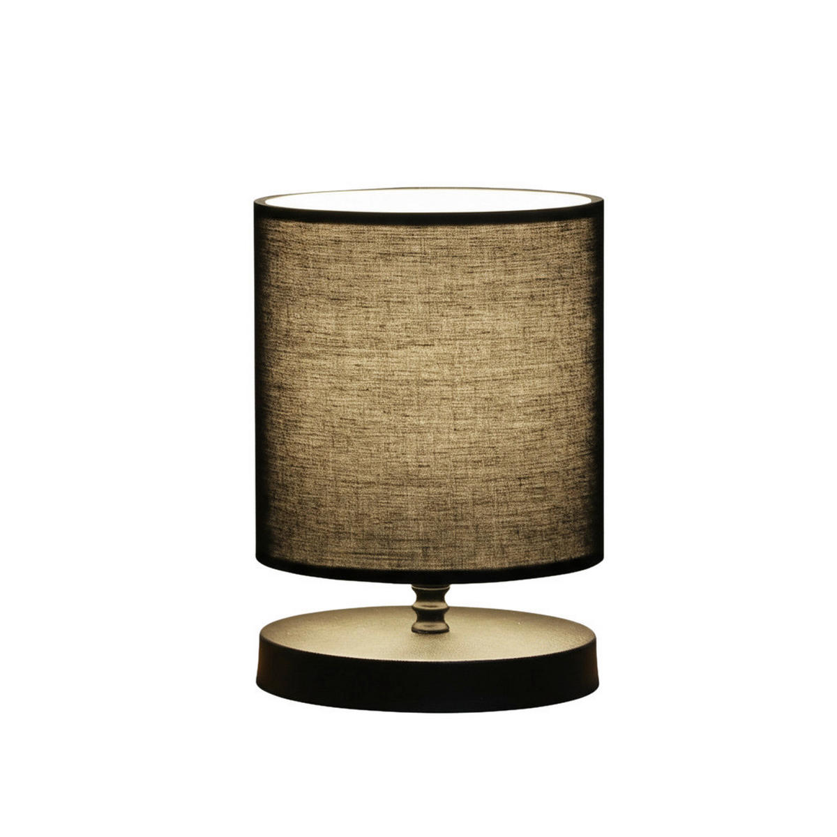 Opviq Tischleuchte schwarz Stoff B/H/L: ca. 15x22x15 cm E14 1 Brennstellen AYD - schwarz (15,00/15,00/22,00cm) - Opviq